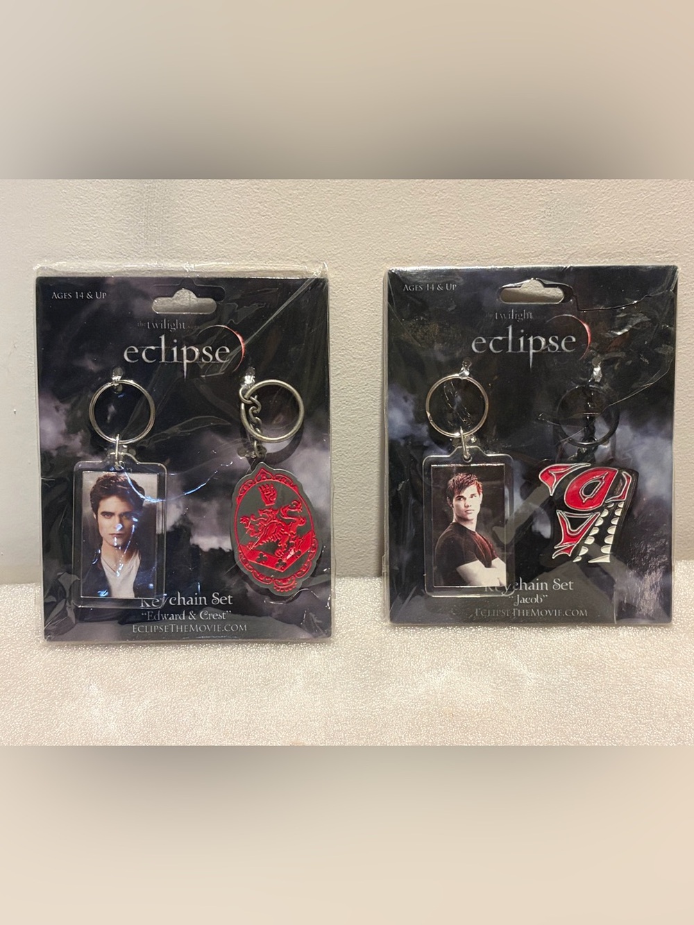 Twilight Eclipse Jacob and Edward Keychain Sets - Official Movie Merchandise